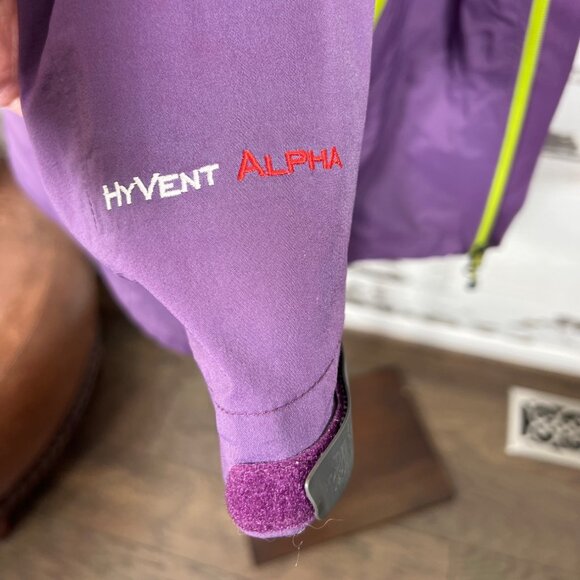 NORTH FACE Summit Series Hyvent Alpha Women's Hooded Jacket Purple Sz M EUC - Picture 3 of 10